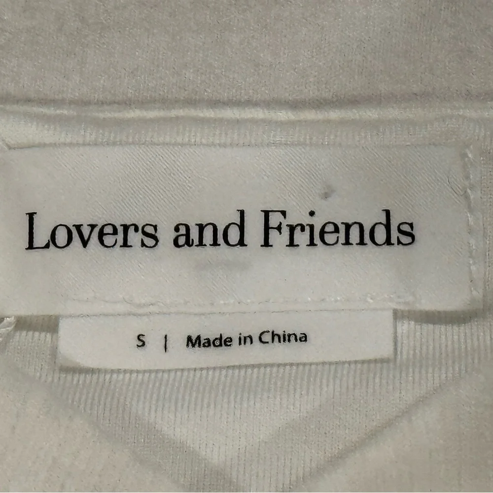 New W/ Tags Women’s Lovers And Friends White Lana Ribbed Crop Top: Size Small - Picture 10 of 13